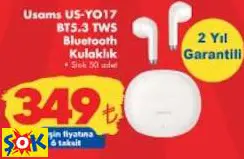 USAMS US-YO17 BT5.3 TWS BLUETOOTH KULAKLIK USAMS US-YO17 BT5.3 TWS BLUETOOTH KULAKLIK